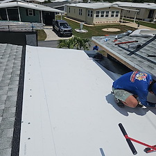 North-Port-FL-Dead-Valley-Roof-Repair-with-TPO-Shingle-Tie-In-New-Wall-Flashing 6
